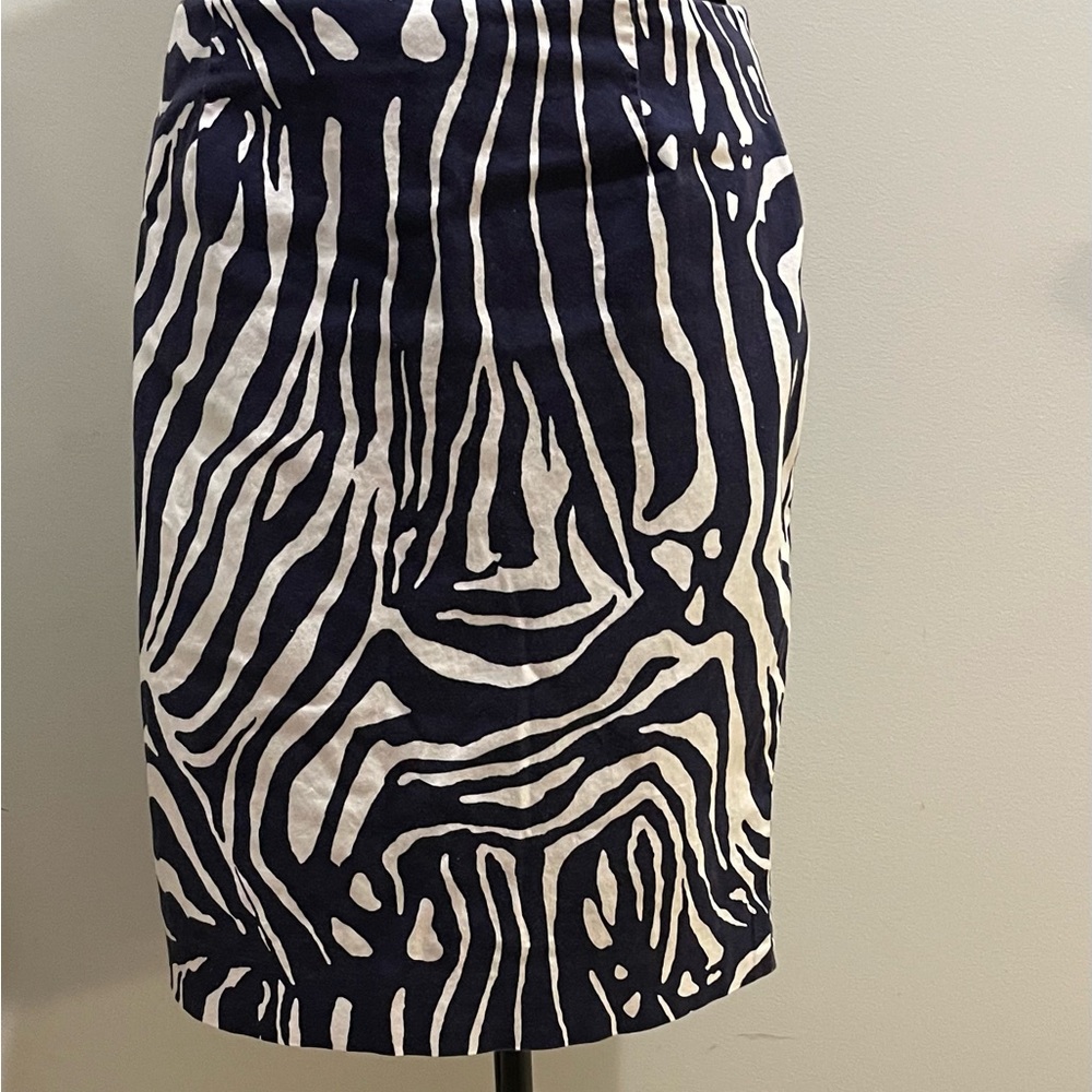 Evan Piccone  navy blue and white skirt